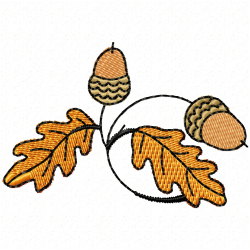 Acorn Embroidery Design 2 Acorn Embroidery Design 2